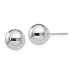 Load image into Gallery viewer, 14K White Gold Polished 9mm Ball Post Earrings
