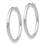 Load image into Gallery viewer, 14K White Gold Non-pierced Earring Hoops Earrings 2.5mm width