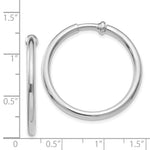Load image into Gallery viewer, 14K White Gold Non-pierced Earring Hoops Earrings 2.5mm width