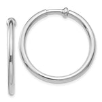 Load image into Gallery viewer, 14K White Gold Non-pierced Earring Hoops Earrings 2.5mm width