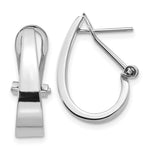 Load image into Gallery viewer, 14K White Gold Polished Hoop Earrings
