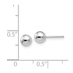Load image into Gallery viewer, 14K White Gold Polished 5mm Ball Post Earrings