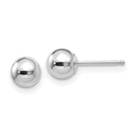Load image into Gallery viewer, 14K White Gold Polished 5mm Ball Post Earrings