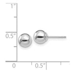 Load image into Gallery viewer, 14K White Gold Polished 6mm Ball Post Earrings