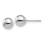 Load image into Gallery viewer, 14K White Gold Polished 6mm Ball Post Earrings