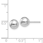 Load image into Gallery viewer, 14K White Gold Polished 7mm Ball Post Earrings