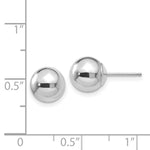 Load image into Gallery viewer, 14K White Gold Polished 8mm Ball Post Earrings
