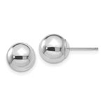 Load image into Gallery viewer, 14K White Gold Polished 8mm Ball Post Earrings