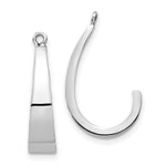 Load image into Gallery viewer, 14K White Gold Polished J-Hoop Earring Jackets 20mm length