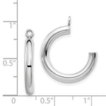 Load image into Gallery viewer, 14K White Gold Polished Tube Hoop Earring Jackets