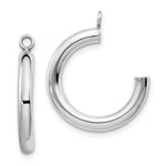 Load image into Gallery viewer, 14K White Gold Polished Tube Hoop Earring Jackets