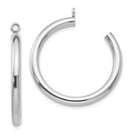 Load image into Gallery viewer, 14K White Gold Polished Tube Hoop Earring Jackets