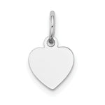 Load image into Gallery viewer, 14K White Gold Plain .018 Gauge Engravable Heart 8mm Charm