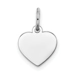 Load image into Gallery viewer, 14K White Gold Plain .018 Gauge Engravable Heart 10mm Charm