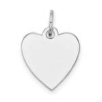 Load image into Gallery viewer, 14K White Gold Plain .009 Gauge Engravable Heart 13mm Charm
