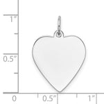 Load image into Gallery viewer, 14K White Gold Plain .027 Gauge Engravable Heart 20x12mm Charm