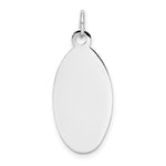 Load image into Gallery viewer, 14K White Gold Plain .018 Gauge 22x12mm Elliptical Engravable Disc Charm