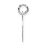 Load image into Gallery viewer, 14K White Gold Plain Small Facing Left Engravable Boy Charm 20mm length