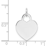Load image into Gallery viewer, 14K White Gold Medium Engravable Heart