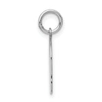 Load image into Gallery viewer, 14K White Gold Plain Medium Facing Left Engravable Girl Charm 24mm length