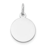 Load image into Gallery viewer, 14K White Gold Round Disc Charm 12mm width