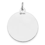 Load image into Gallery viewer, 14K White Gold Round Disc Charm 22mm width
