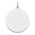 Load image into Gallery viewer, 14K White Gold Round Disc Charm 22mm width
