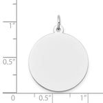 Load image into Gallery viewer, 14K White Gold Round Disc Charm 22mm width