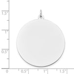 Load image into Gallery viewer, 14K White Gold Round Disc Charm 32mm width