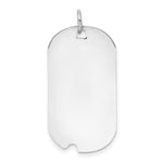 Load image into Gallery viewer, 14K White Gold Plain .035 Gauge Engravable Dog Tag w/Notch Disc Charm 33mm length
