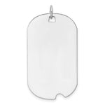 Load image into Gallery viewer, 14K White Gold Plain .018 Gauge Engravable Dog Tag w/Notch Disc Charm
