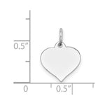 Load image into Gallery viewer, 14K White Gold Heart Disc Charm 12mm Diameter