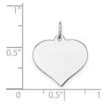 Load image into Gallery viewer, 14K White Gold Heart Disc Charm 16mm Diameter