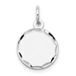 Load image into Gallery viewer, 14K White Gold Etched .011 Gauge Engraveable Round Disc Charm