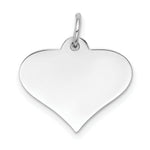 Load image into Gallery viewer, 14K White Gold Plain .018 Gauge Engraveable Heart Disc Charm