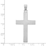 Load image into Gallery viewer, 14K White Gold Cross Pendant 48mm length