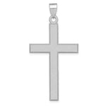 Load image into Gallery viewer, 14K White Gold Cross Pendant 48mm length