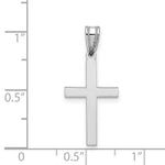 Load image into Gallery viewer, 14K White Gold Polished 22x11mm Cross Pendant