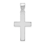 Load image into Gallery viewer, 14K White Gold Polished Engravable 26x15mm Cross Pendant