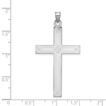 Load image into Gallery viewer, 14K White Gold Solid Cross Pendant