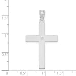 Load image into Gallery viewer, 14K White Gold 0.02-Carat Diamond 34x21mm Cross Pendant
