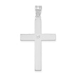 Load image into Gallery viewer, 14K White Gold 0.02-Carat Diamond 34x21mm Cross Pendant