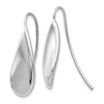 Load image into Gallery viewer, 14K White Gold Curved Tear Drop Wire Earrings