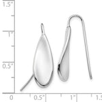 Load image into Gallery viewer, 14K White Gold Curved Tear Drop Wire Earrings