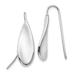 Load image into Gallery viewer, 14K White Gold Curved Tear Drop Wire Earrings