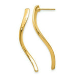 Load image into Gallery viewer, 14K Yellow Gold Long Curled Post Earrings