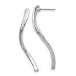 Load image into Gallery viewer, 14K White Gold Long Curled Post Earrings
