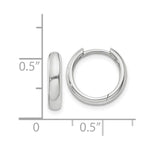 Load image into Gallery viewer, 14K White Gold Hinged Hoop Earrings 3mm width