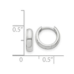 Load image into Gallery viewer, 14K White Gold Hinged Hoop Earrings 3mm width