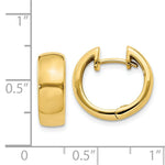 Load image into Gallery viewer, 14K Yellow Gold Hinged Hoop Earrings 5.5mm width